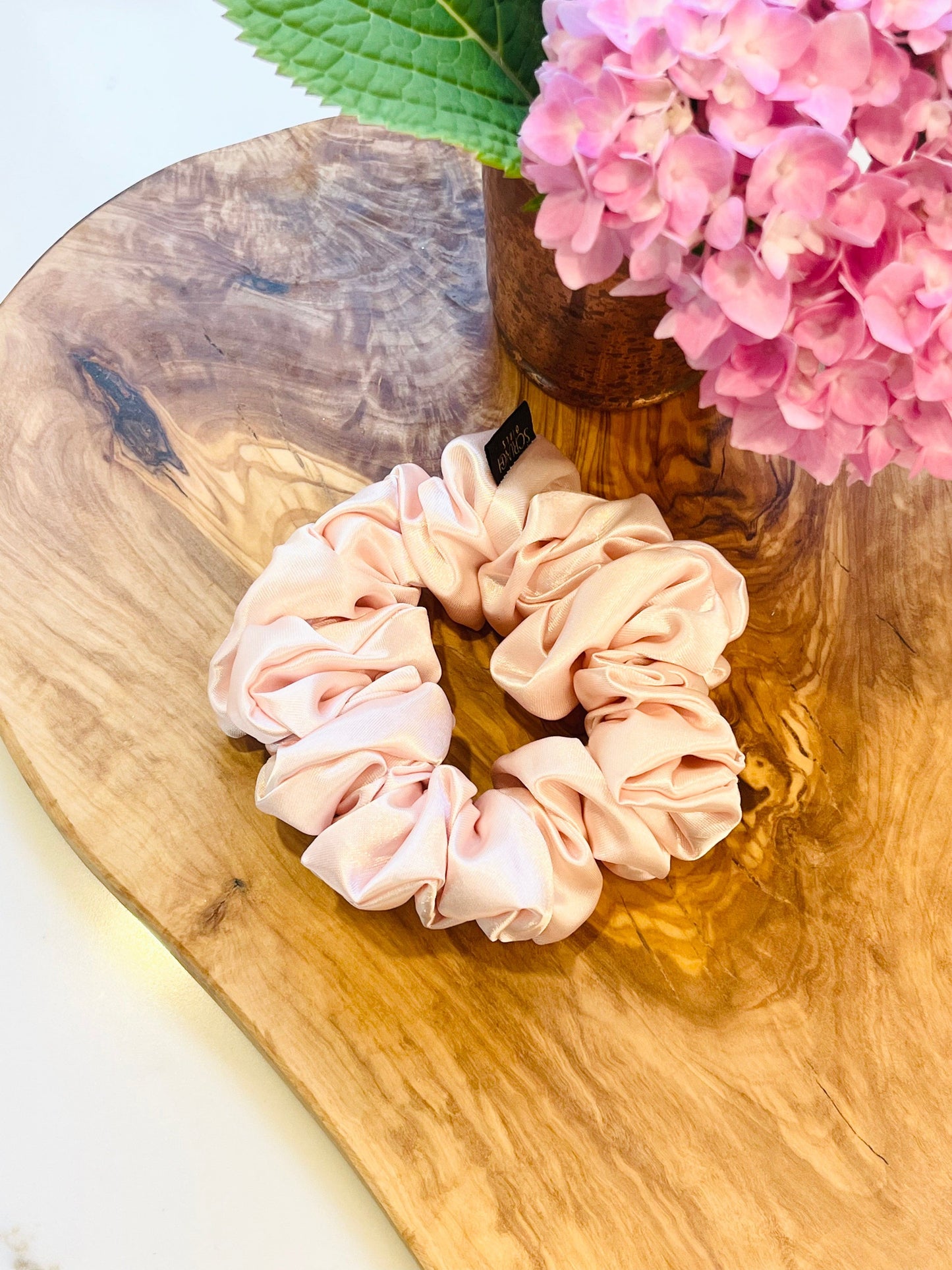 Lilliana. | A Ballet Pink Satin Scrunchie.
