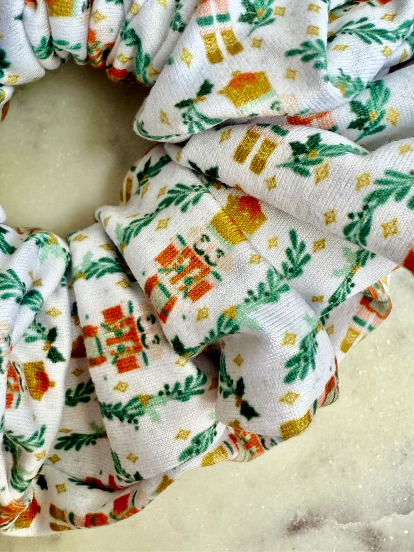 Green Nutcracker Scrunchie