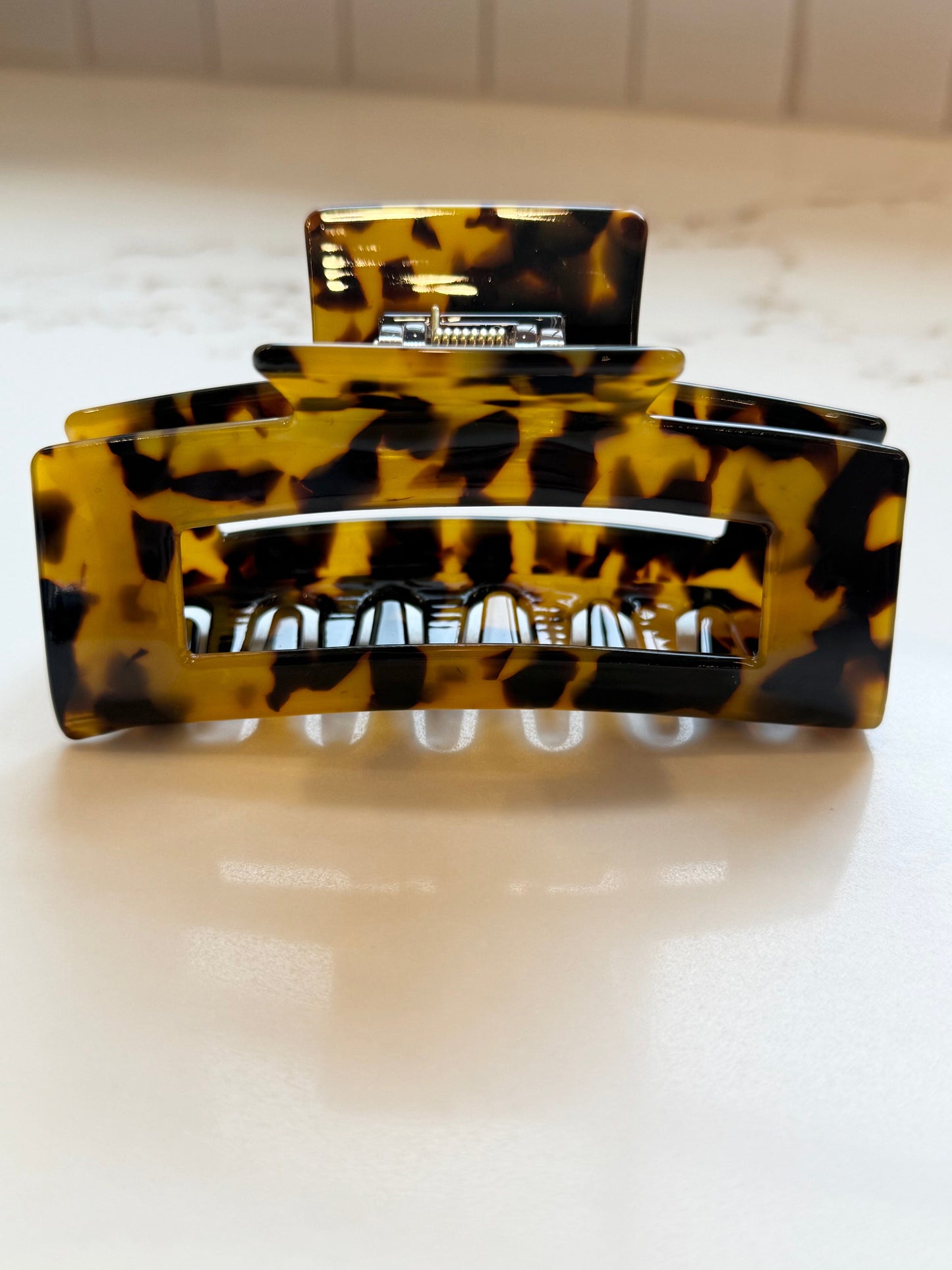 3” acetate rectangle claw clip