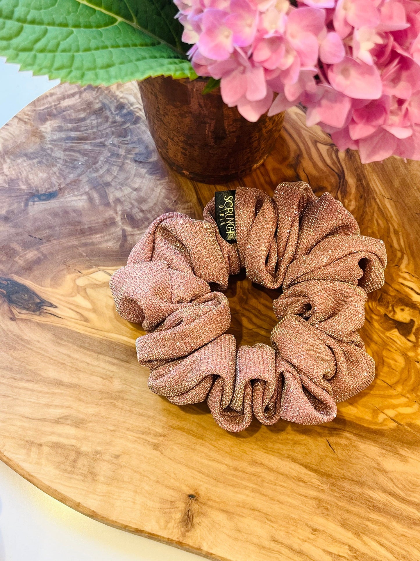 Lilly. | Pink Glitter Scrunchie