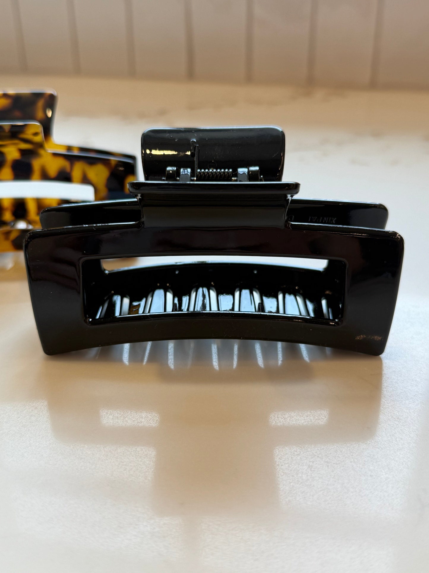 3” acetate rectangle claw clip