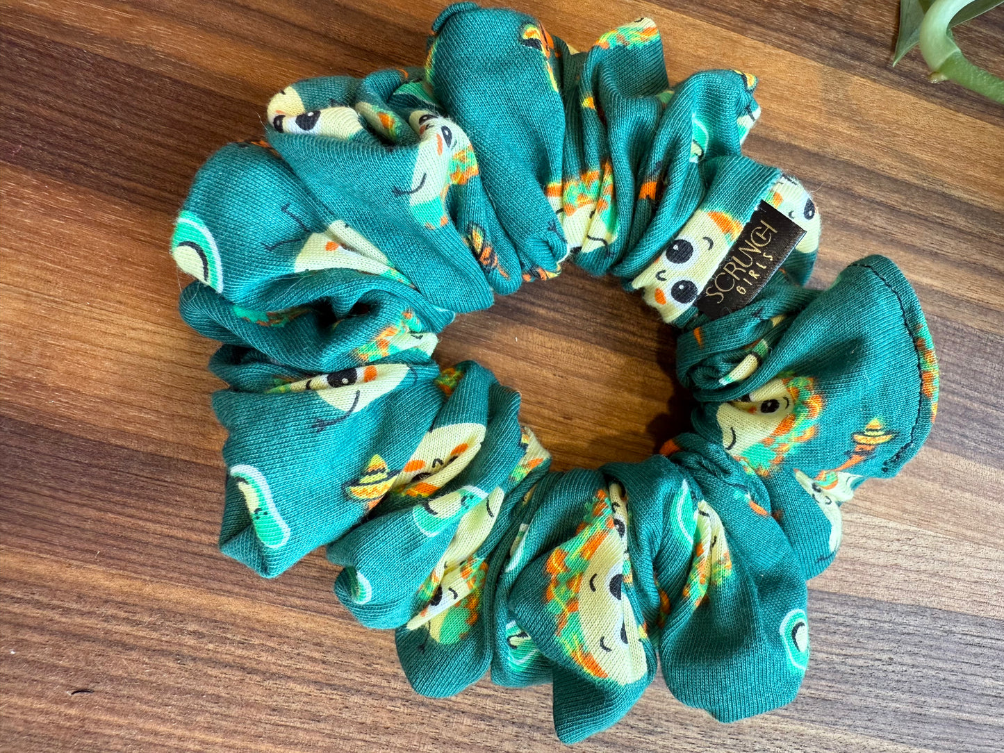 Savannah | Avocado and Taco Print Scrunchie