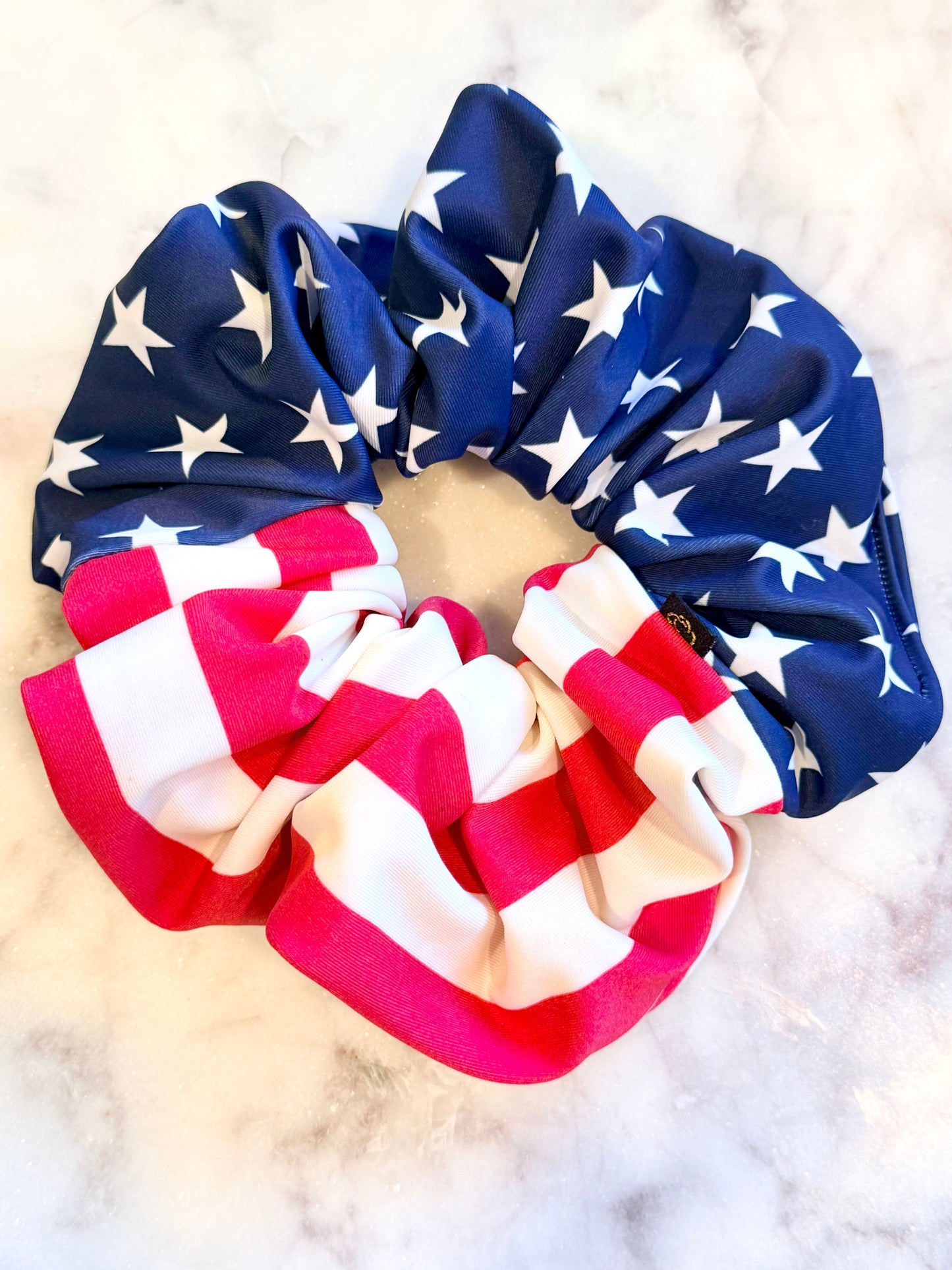 Flag Scrunchie| USA FLAG Spandex Scrunchie