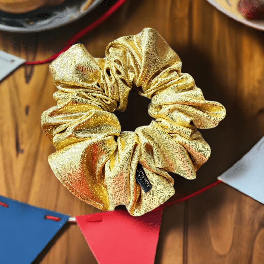 Maddox | Gold Spandex Scrunchie