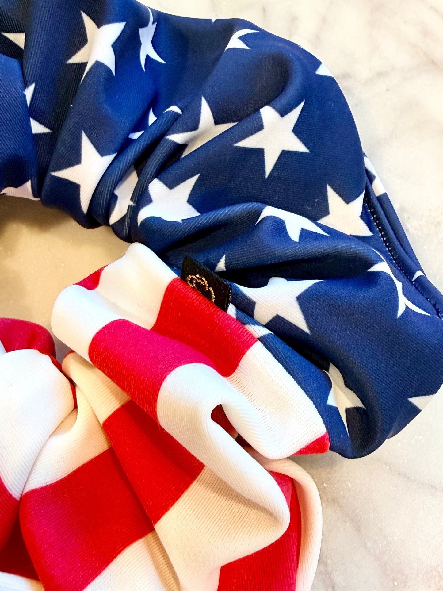 Flag Scrunchie| USA FLAG Spandex Scrunchie