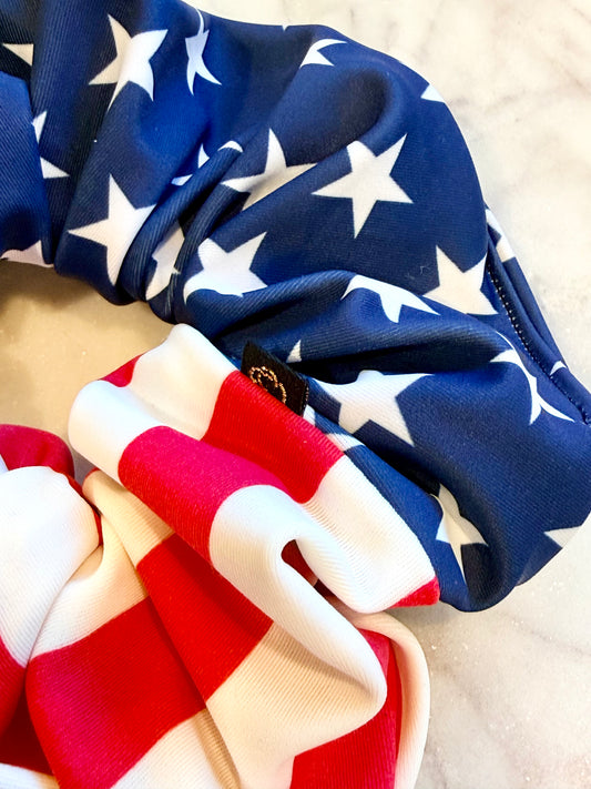 Flag Scrunchie| USA FLAG Spandex Scrunchie