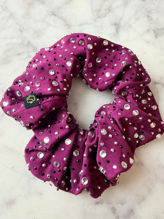 Charlotte. | Burgundy Rhinestone Scrunchie