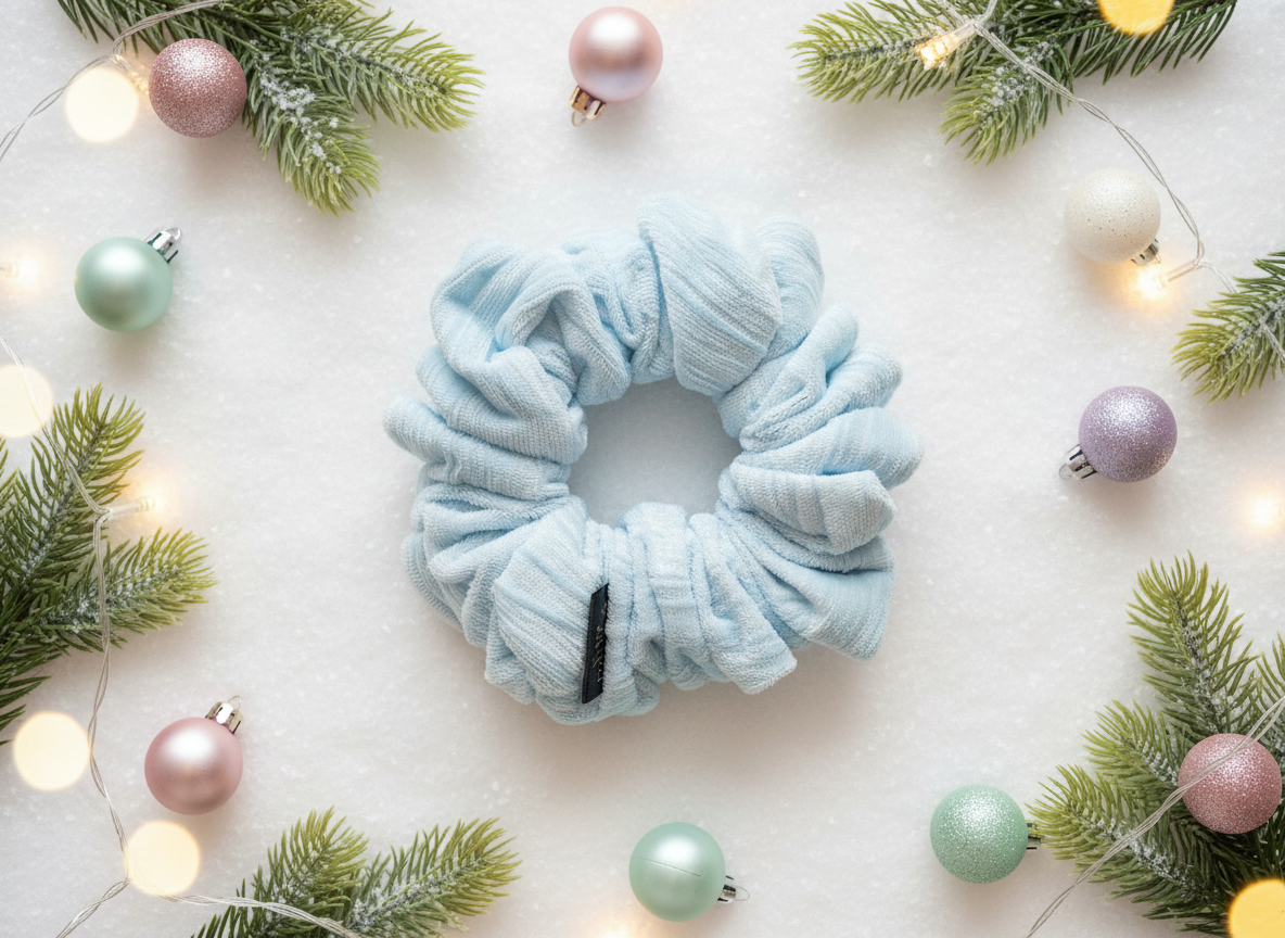 Teagan | Baby Blue Velvet Scrunchie