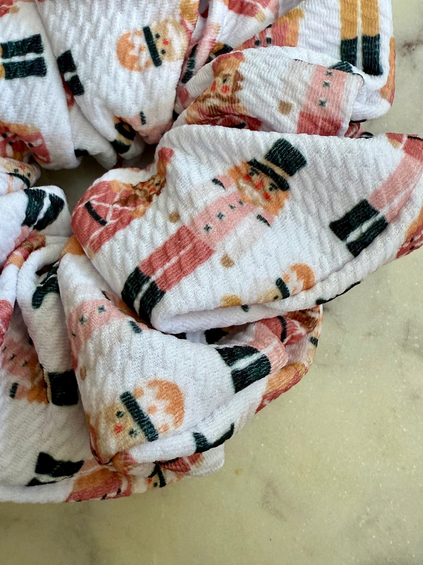 Pink Nutcracker Bullet Fabric Scrunchie