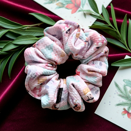 Pastel Pink Nutcracker | A Pastel Pink Nutcracker Print Bullet Fabric Scrunchie.